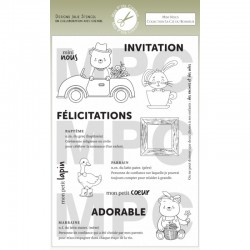 PC-LCB-TP4  MES P'TITS CISEAUX COLLECTION LA CLÉ DU BONHEUR TAMPONS CLEAR MINI NOUS