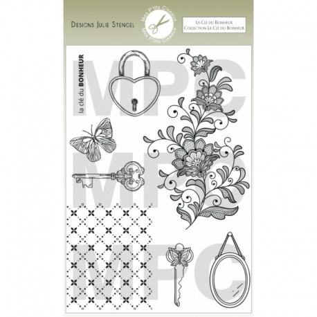 PC-LCB-TP3   MES P'TITS CISEAUX COLLECTION LA CLÉ DU BONHEUR TAMPONS CLEAR LA CLÉ DU BONHEUR