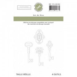 PC-LCB-D02   MES P'TITS CISEAUX COLL. LA CLÉ DU BONHEUR MATRICES DE DÉCOUPE LES CLÉS DU BONHEUR