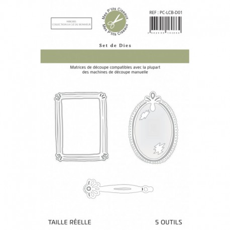 PC-LCB-D01   MES P'TITS CISEAUX COLL. LA CLÉ DU BONHEUR MATRICES DE DÉCOUPE MIROIRS