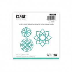 KAD4207   LES ATELIERS DE KARINE TERRE ET JASMIN DIES ROSACES