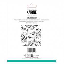 KAP4201   LES ATELIERS DE KARINE TERRE ET JASMIN  POCHOIR TISSAGE ETHNIQUE