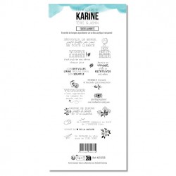 KAT4209   LES ATELIERS DE KARINE TERRE ET JASMIN TAMPON CLEAR TEXTES LIBERTÉ
