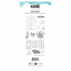 KAT4203   LES ATELIERS DE KARINE TERRE ET JASMIN TAMPON CLEAR OASIS DE SOUVENIRS