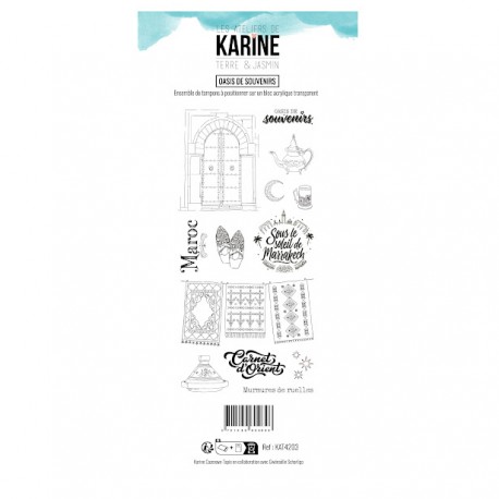 KAT4203   LES ATELIERS DE KARINE TERRE ET JASMIN TAMPON CLEAR OASIS DE SOUVENIRS