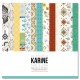 KAC4208   LES ATELIERS DE KARINE TERRE ET JASMIN  6 FEUILLES + 1 CALQUE IMPRIMÉ
