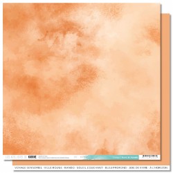 KAC4212   LES ATELIERS DE KARINE TERRE ET JASMIN ORANGE 30.5 cm x 30.5 cm