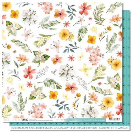 KAC4205   LES ATELIERS DE KARINE TERRE ET JASMIN MARRAKECH 30.5 cm x 30.5 cm