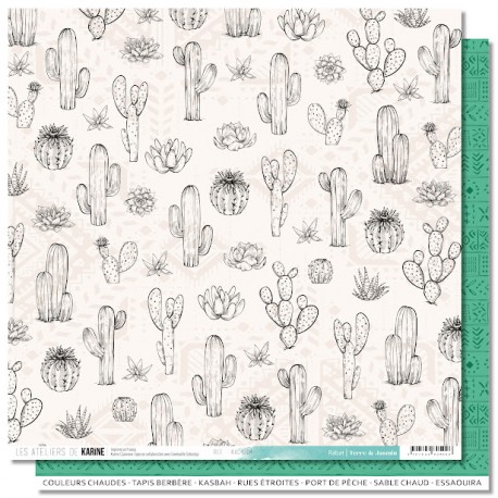 KAC4204   LES ATELIERS DE KARINE TERRE ET JASMIN RABAT 30.5 cm x 30.5 cm