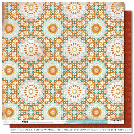 KAC4202   LES ATELIERS DE KARINE TERRE ET JASMIN ESSAOUIRA 30.5 cm x 30.5 cm