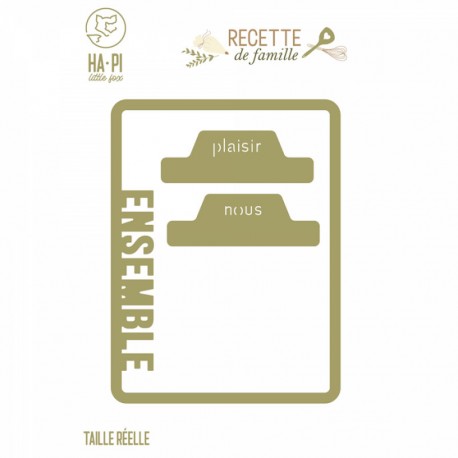 HA PI LITTLE FOX COLL. RECETTE DE FAMILLE MATRICES DE DÉCOUPE CADRE ENSEMBLE