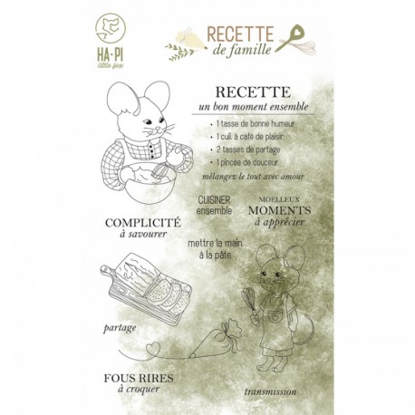 HA PI LITTLE FOX COLLECTION RECETTE DE FAMILLE TAMPONS CLEAR LA MAIN À LA PÂTE