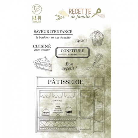 HA PI LITTLE FOX COLLECTION RECETTE DE FAMILLE TAMPONS CLEAR PÂTISSERIE