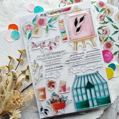 MON115  CHOU & FLOWERS COLLECTION MON P'TIT JARDIN TAMPON CLEAR JARDIN D'ARTISTE