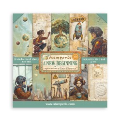 SBBL184   STAMPERIA A NEW BEGINNING 10 feuilles R/V 30.5cmx30.5cm 190 gr