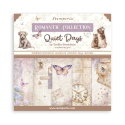 SBBL178   STAMPERIA ROMANTIC COLLECTION QUIET DAYS 10 feuilles R/V 30.5cmx30.5cm 190 gr