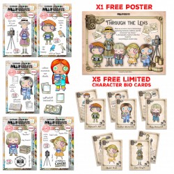 AALL-PCK-JK001   AALL AND CREATE TAMPONS CLEAR JANET KLEIN THE LENS STAMP BUNDLE (5 tampons)