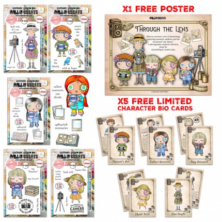 AALL-PCK-JK001   AALL AND CREATE TAMPONS CLEAR JANET KLEIN THE LENS STAMP BUNDLE (5 tampons)