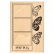 FHA126010   FLORILEGES DESIGN COLLECTION MURMURES TAMPON BOIS PHOTOS ET PAPILLONS