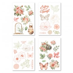 FDA126001   FLORILEGES DESIGN COLLECTION MURMURES 4 PLANCHES STICKERS