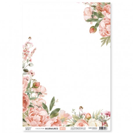 FDPC126004   FLORILEGES DESIGN COLLECTION MURMURES PAPIER CALQUE 4   A4