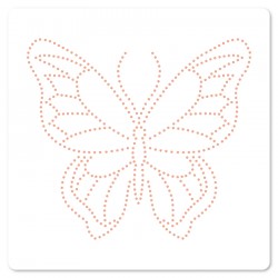 FDS126003   FLORILEGES DESIGN COLLECTION MURMURES POCHOIR 15x15cm PAPILLON FLOTTANT
