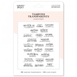 FDCL126003   FLORILEGES DESIGN COLLECTION MURMURES TAMPONS CLEAR SENTIMENTS 1