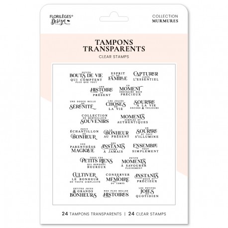 FDCL126003   FLORILEGES DESIGN COLLECTION MURMURES TAMPONS CLEAR SENTIMENTS 1