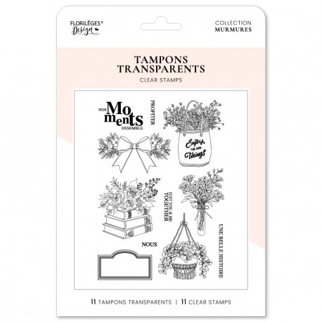 FDCL126001   FLORILEGES DESIGN COLLECTION MURMURES TAMPONS CLEAR NOS MOMENTS