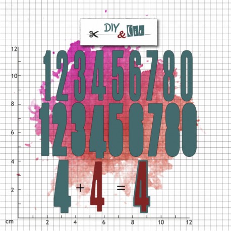 12604-02   DIY & Cie SET DE DIE GRANDS CHIFFRES
