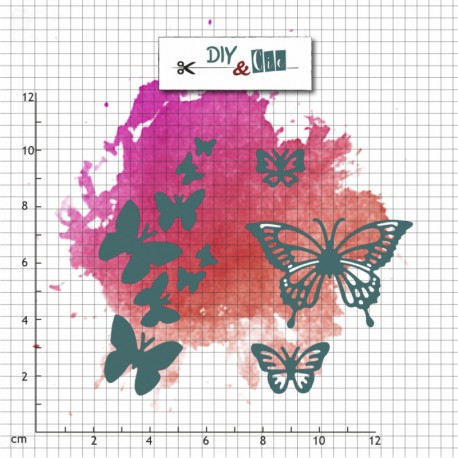 12604-03   DIY & Cie SET DE DIE PAPILLONS
