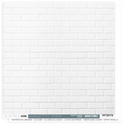 KAC4313   LES ATELIERS DE KARINE URBAN STORIES BLANC 30.5 cm x 30.5 cm