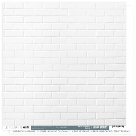 KAC4313   LES ATELIERS DE KARINE URBAN STORIES BLANC 30.5 cm x 30.5 cm