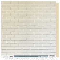 KAC4312   LES ATELIERS DE KARINE URBAN STORIES BEIGE 30.5 cm x 30.5 cm
