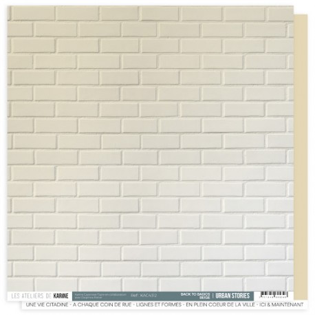 KAC4312   LES ATELIERS DE KARINE URBAN STORIES BEIGE 30.5 cm x 30.5 cm