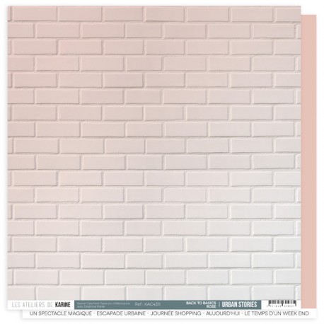 KAC4311   LES ATELIERS DE KARINE URBAN STORIES ROSE 30.5 cm x 30.5 cm