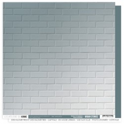 KAC4310   LES ATELIERS DE KARINE URBAN STORIES BLEU MARINE 30.5 cm x 30.5 cm