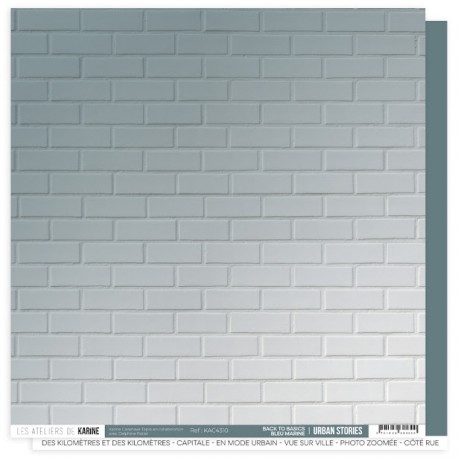 KAC4310   LES ATELIERS DE KARINE URBAN STORIES BLEU MARINE 30.5 cm x 30.5 cm