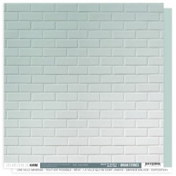 KAC4309   LES ATELIERS DE KARINE URBAN STORIES BLEU CIEL 30.5 cm x 30.5 cm