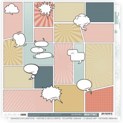 KAC4302   LES ATELIERS DE KARINE URBAN STORIES BLA BLA BLA 30.5 cm x 30.5 cm