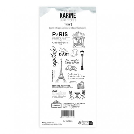 KAT4305   LES ATELIERS DE KARINE URBAN STORIES TAMPON CLEAR PARIS