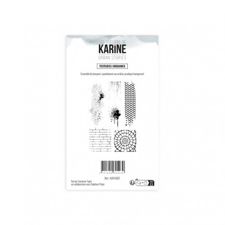 KAT4307   LES ATELIERS DE KARINE URBAN STORIES TAMPON CLEAR TEXTURES URBAINES