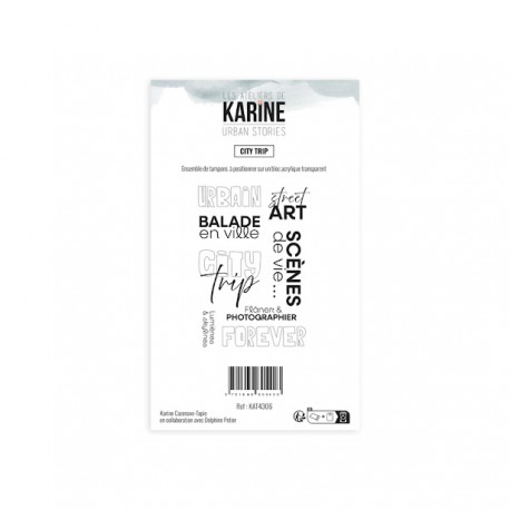 KAT4306   LES ATELIERS DE KARINE URBAN STORIES TAMPON CLEAR CITY TRIP