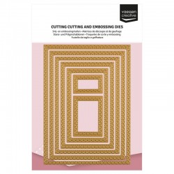 3625-0302   VAESSEN CREATIVE MATRICES DE DÉCOUPE ET DE GAUFRAGE TIMBRES 7pcs