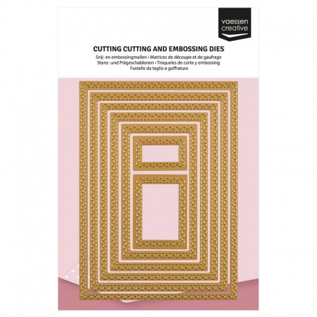 3625-0302   VAESSEN CREATIVE MATRICES DE DÉCOUPE ET DE GAUFRAGE TIMBRES 7pcs