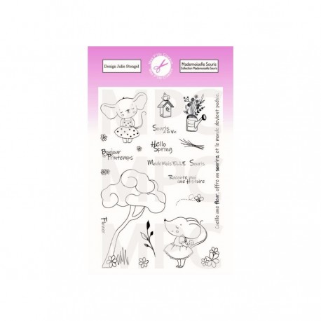 PC-MS-TP1   MES P'TITS CISEAUX MADEMOISELLE SOURIS TAMPONS CLEAR MADEMOISELLE SOURIS