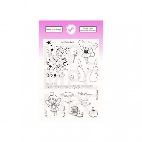 PC-MS-TP2   MES P'TITS CISEAUX MADEMOISELLE SOURIS TAMPONS CLEAR FÉE DES DENTS