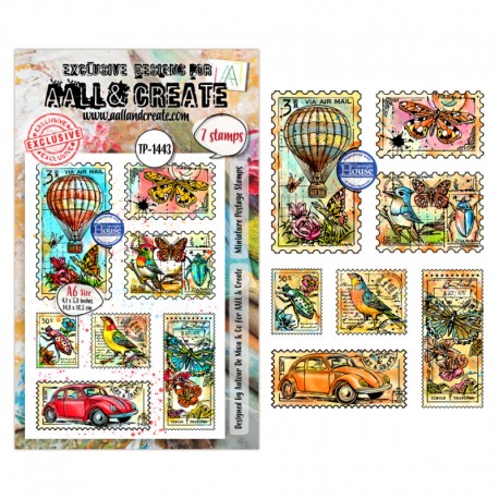 1443   AALL AND CREATE TAMPONS CLEAR 1443 MINIATURE POSTAGE STAMPS