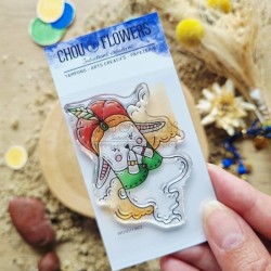 DUN102  CHOU & FLOWERS COLLECTION LE CHANT DES DUNES TAMPON CLEAR DOUDOU GÉNIE