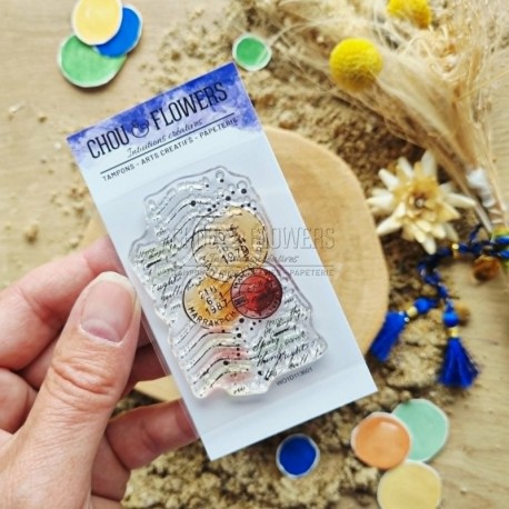 DUN103  CHOU & FLOWERS COLLECTION LE CHANT DES DUNES TAMPON CLEAR TIMBRE MARRAKECH